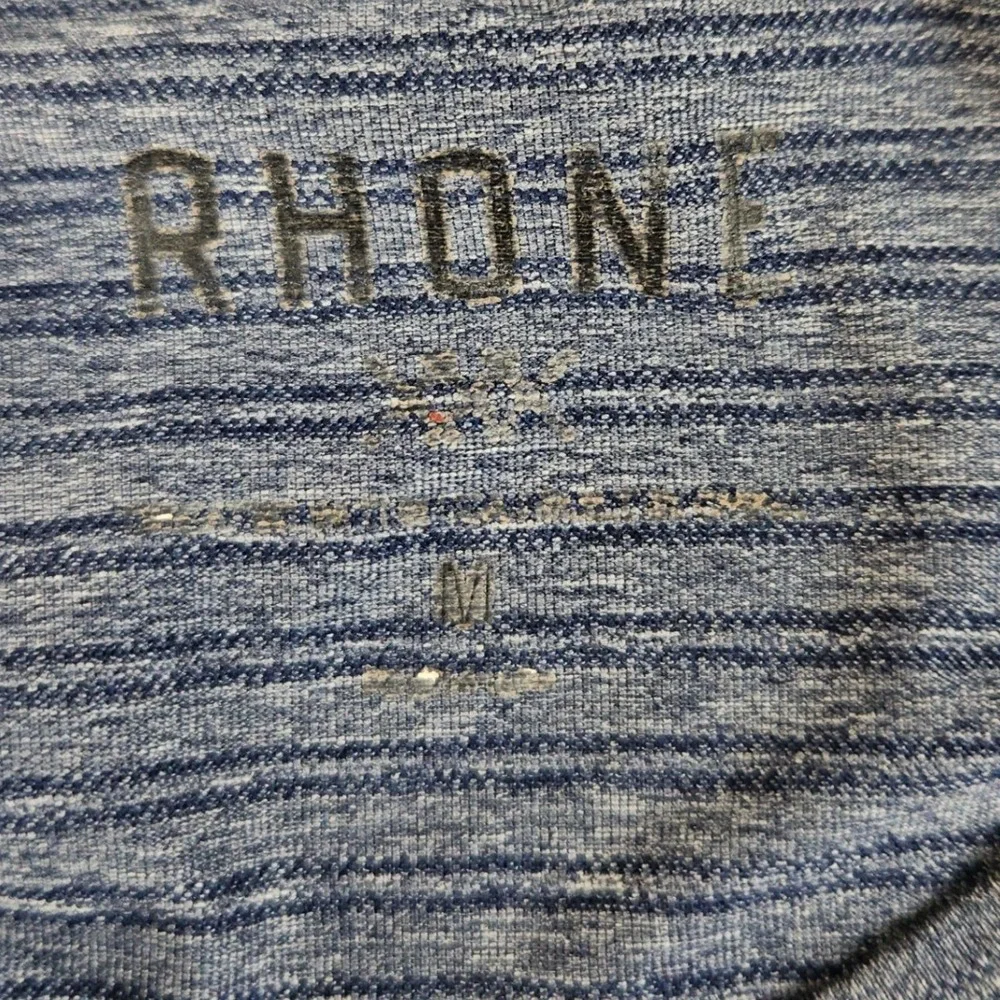 Rhone Sentry (Mens‎ Medium) Blue V-Neck Athletic Shirt Training Performance Gym